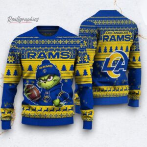 nfl los angeles rams the grinch ugly christmas sweater 1 zl1py2
