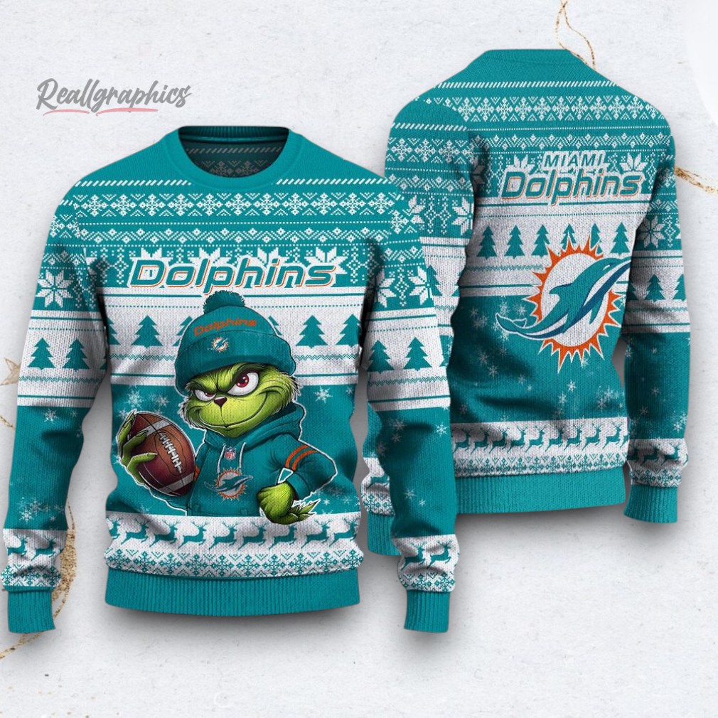 NFL Miami Dolphins The Grinch Ugly Christmas Sweater NFL Miami Dolphins The Grinch Ugly Christmas Sweater