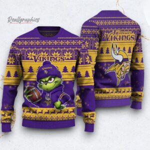 nfl minnesota vikings the grinch ugly christmas sweater 1 c3phif