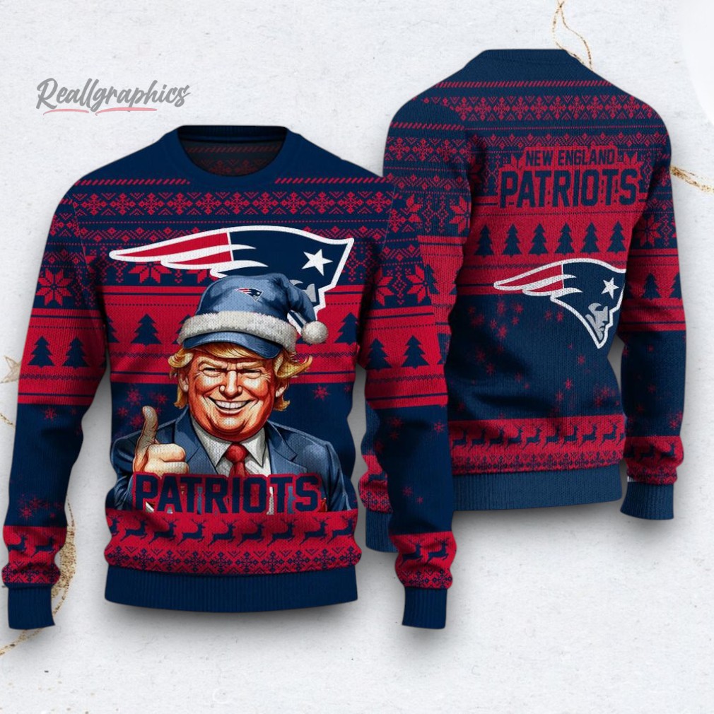 NFL New England Patriots Donald Trump Ugly Christmas Sweater NFL New England Patriots Donald Trump Ugly Christmas Sweater