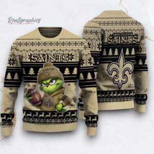 nfl new orleans saints the grinch ugly christmas sweater 1 bht9zd