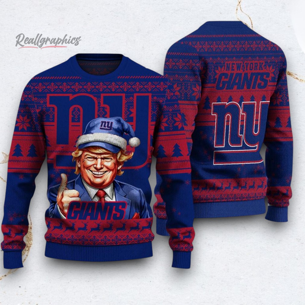 NFL New York Giants Donald Trump Ugly Christmas Sweater NFL New York Giants Donald Trump Ugly Christmas Sweater