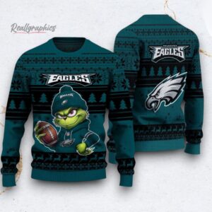 nfl philadelphia eagles the grinch ugly christmas sweater 1 hq5fbd