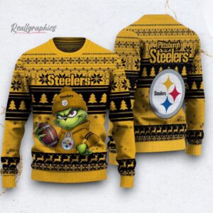 nfl pittsburgh steelers the grinch ugly christmas sweater 1 mptnpi