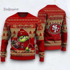 nfl san francisco 49ers the grinch ugly christmas sweater 1 emb2nc