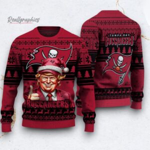 nfl tampa bay buccaneers donald trump ugly christmas sweater 1 hlgpkm