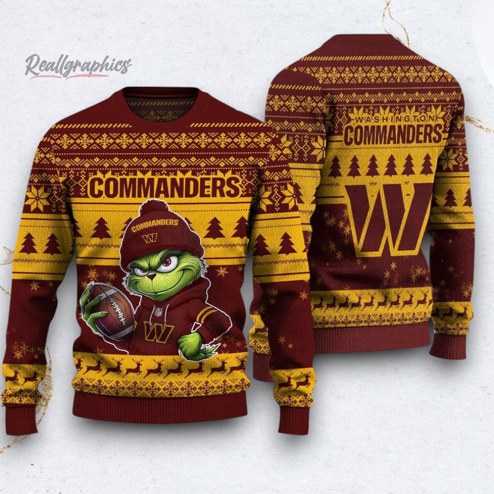 NFL Washington Commanders The Grinch Ugly Christmas Sweater NFL Washington Commanders The Grinch Ugly Christmas Sweater