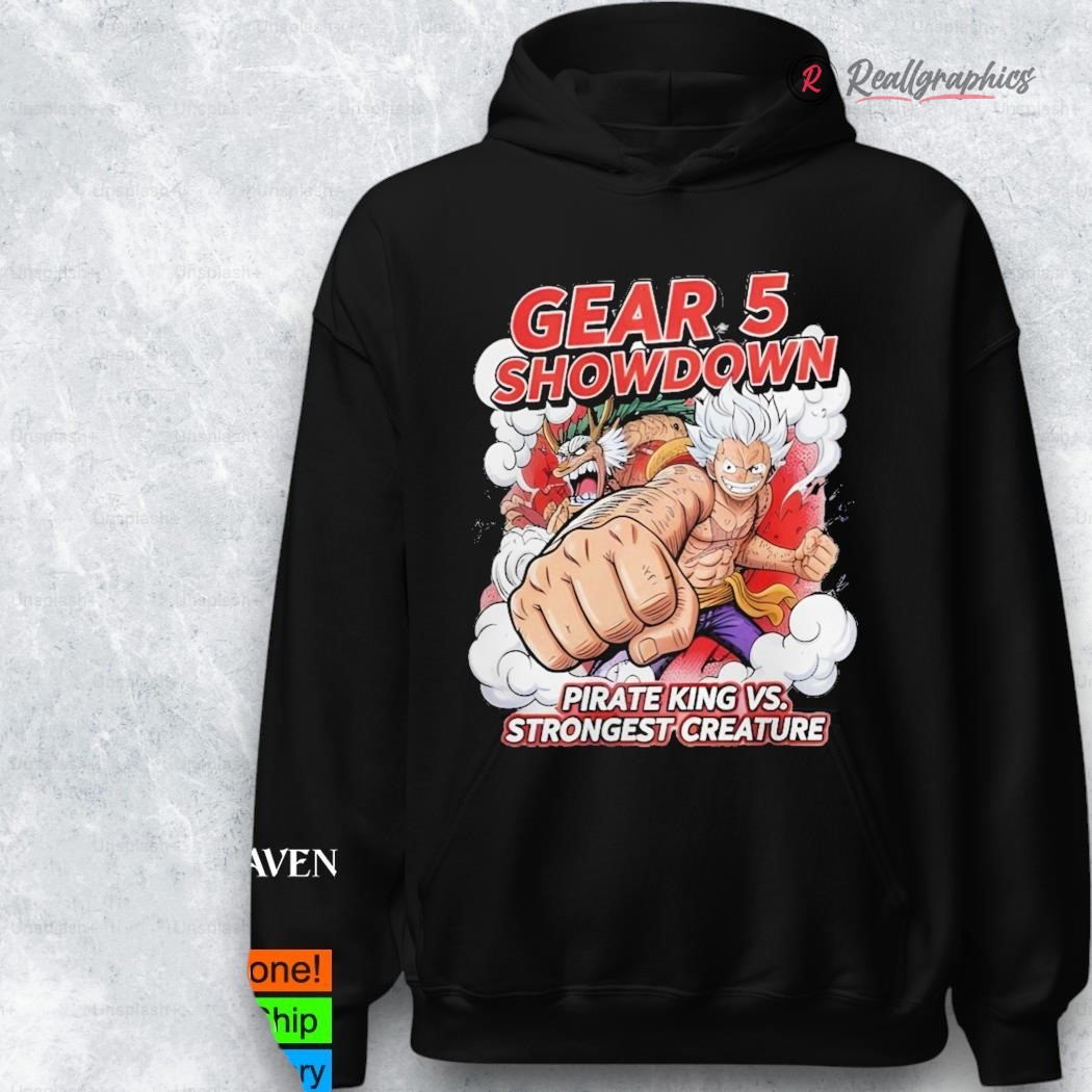 one piece gear 5 showdown luffy vs kaido pirate king vs strongest creature shirt 2 pumiua