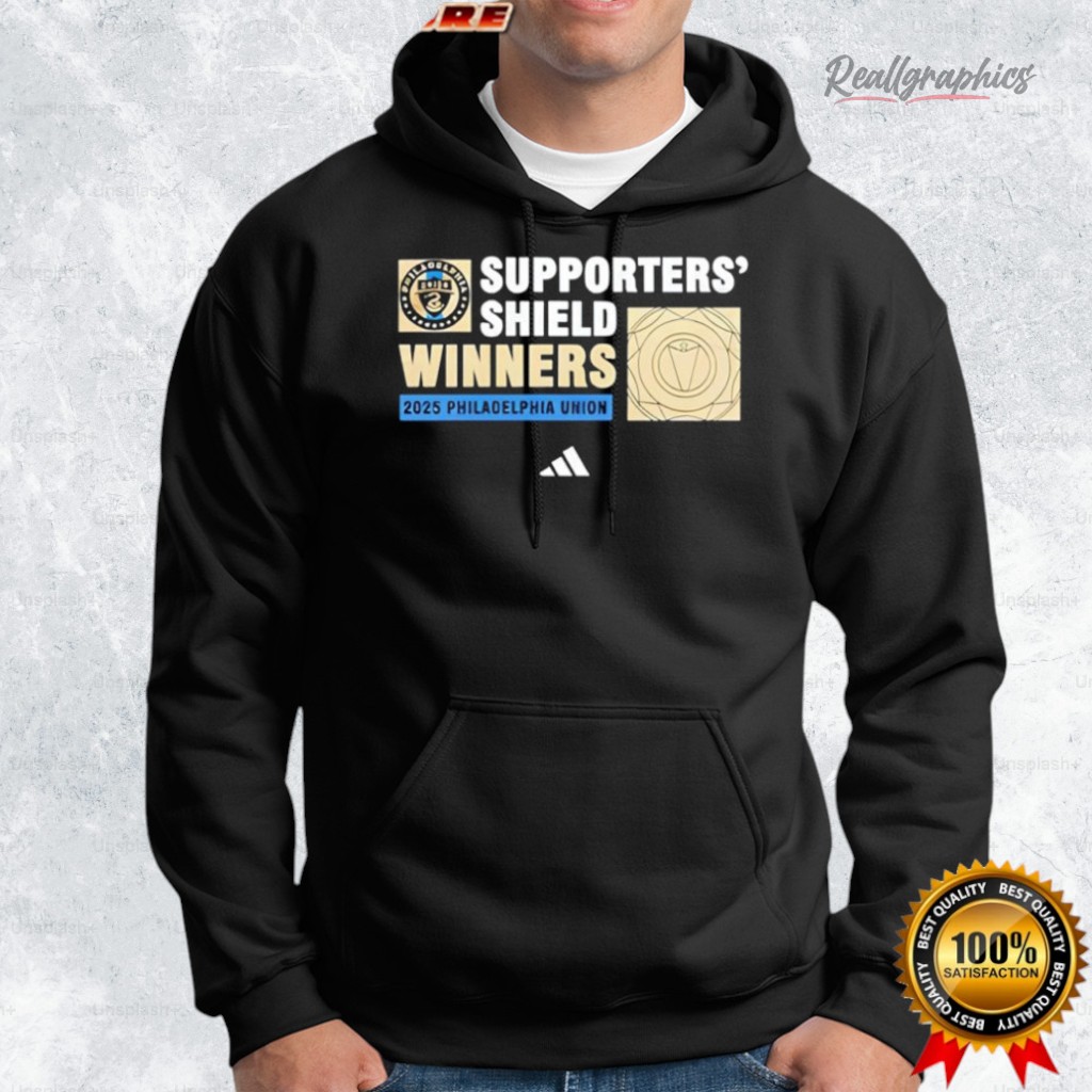 philadelphia union s 2025 supporters shield winners logo poster shirt 2 wc9j9g