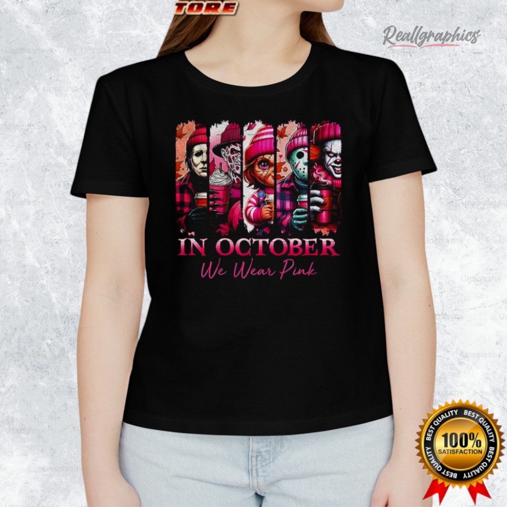 pink horror characters in october we wear pink shirt 1 sxuh16
