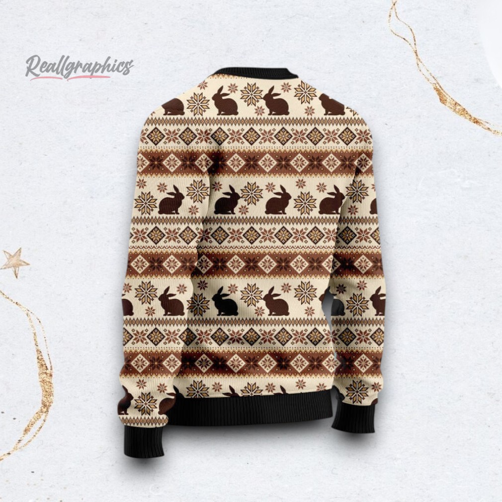 Rabbit Happy Holidays Ugly Christmas Sweater Rabbit Happy Holidays Ugly Christmas Sweater