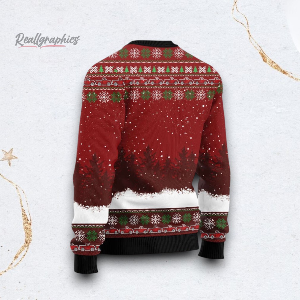 Red Truck Home Christmas Ugly Christmas Sweater Red Truck Home Christmas Ugly Christmas Sweater