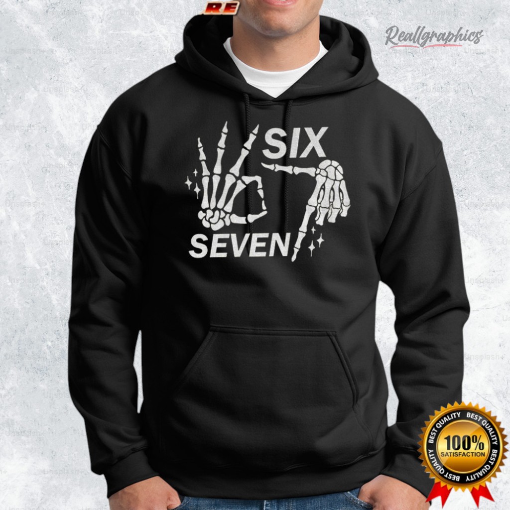 six seen 6 7 meme funny skeleton hands halloween bones shirt 2 qaqzxc