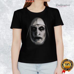 the nun the conjuring big face graphic halloween shirt 1 xz9nk6