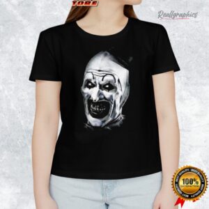the terrifier big face graphic halloween shirt 1 qweise