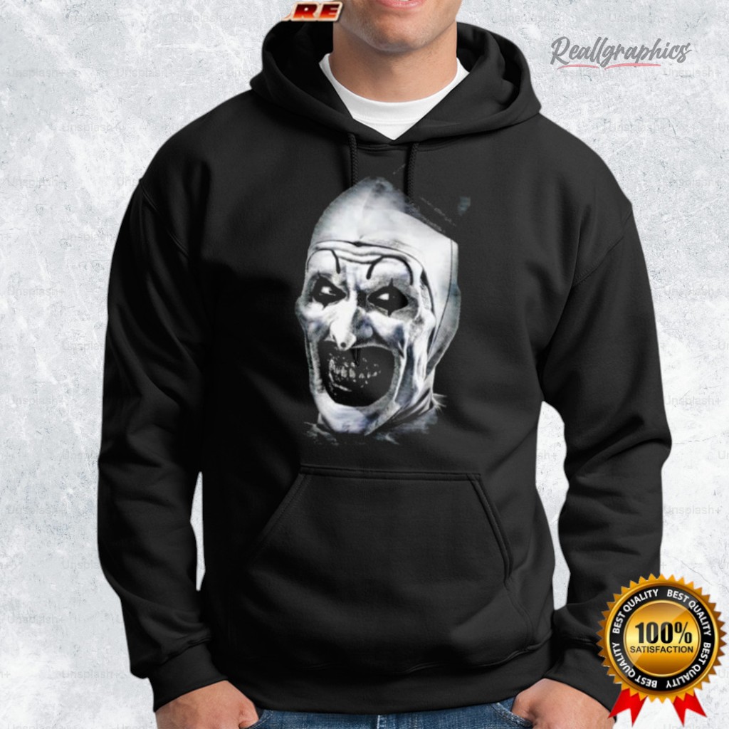 the terrifier big face graphic halloween shirt 2 hxrmum