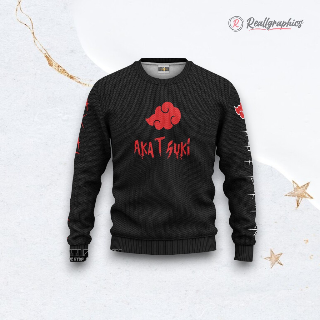 akatsuki hidden villages xmas ugly sweater naruto 2 a6tgea