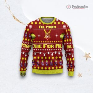 all might ugly christmas sweater my hero academia sweatshirt 1 umo4n5