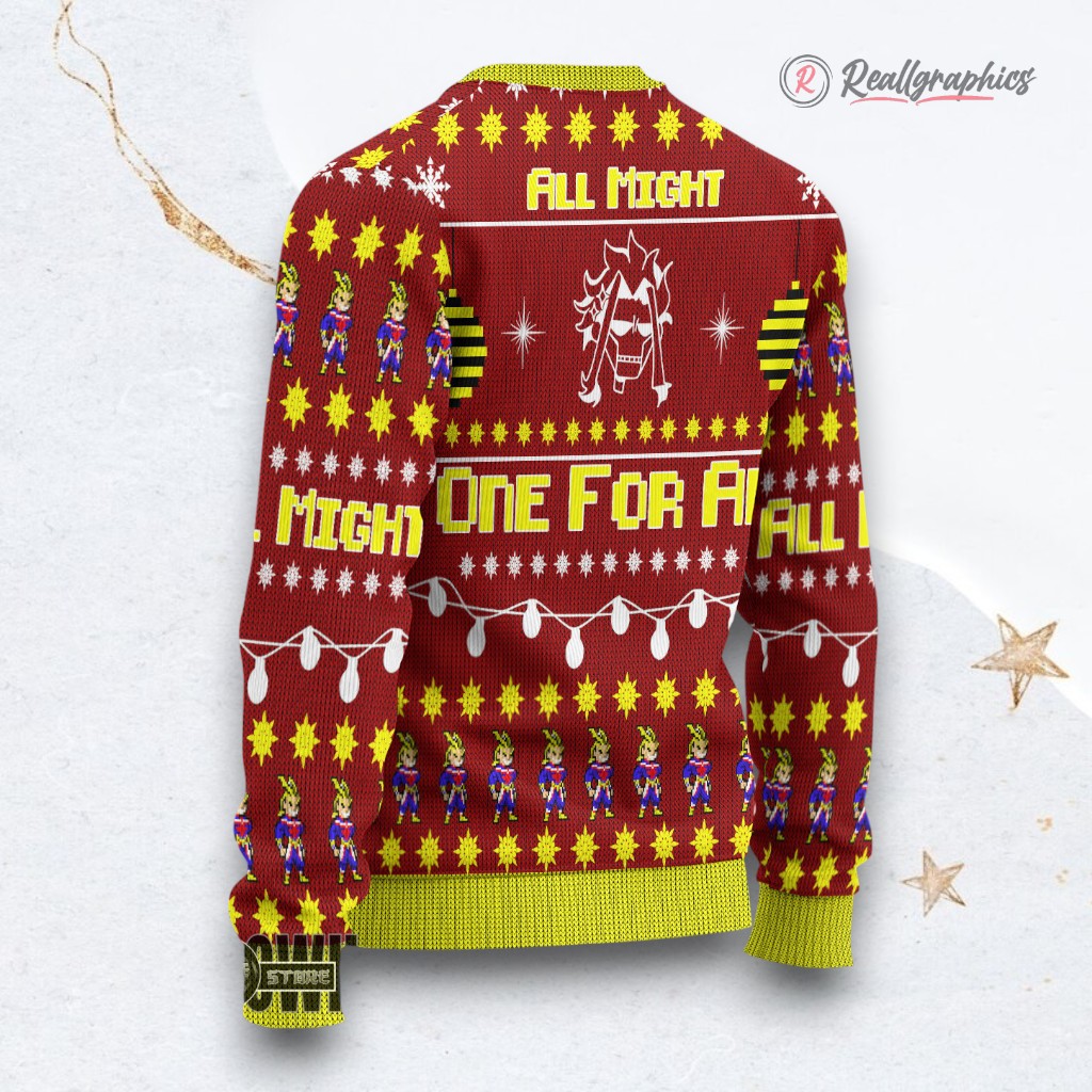 all might ugly christmas sweater my hero academia sweatshirt 2 k5fnle