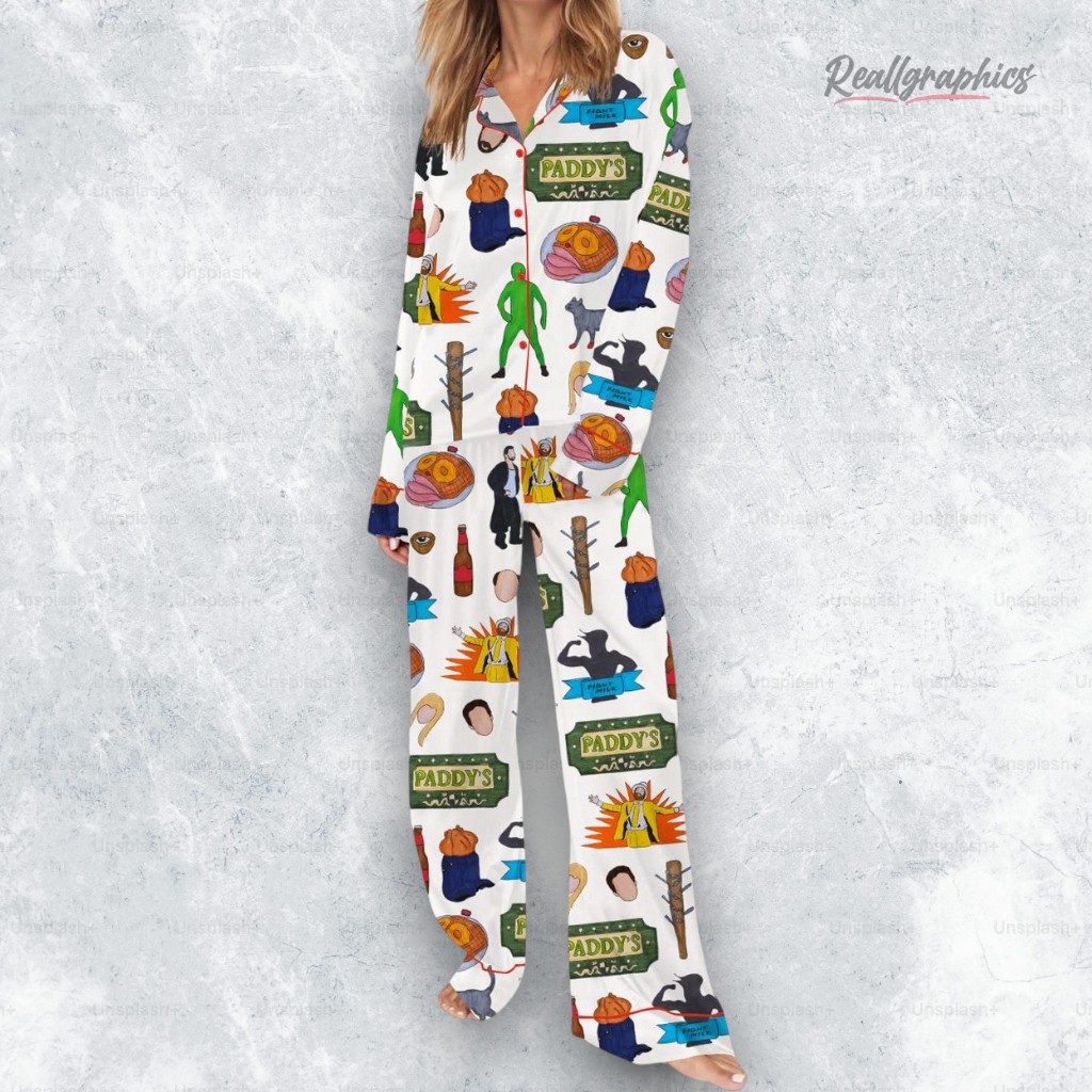Always Sunny In Philadelphia Silky Satin Pajama Set Always Sunny In Philadelphia Silky Satin Pajama Set