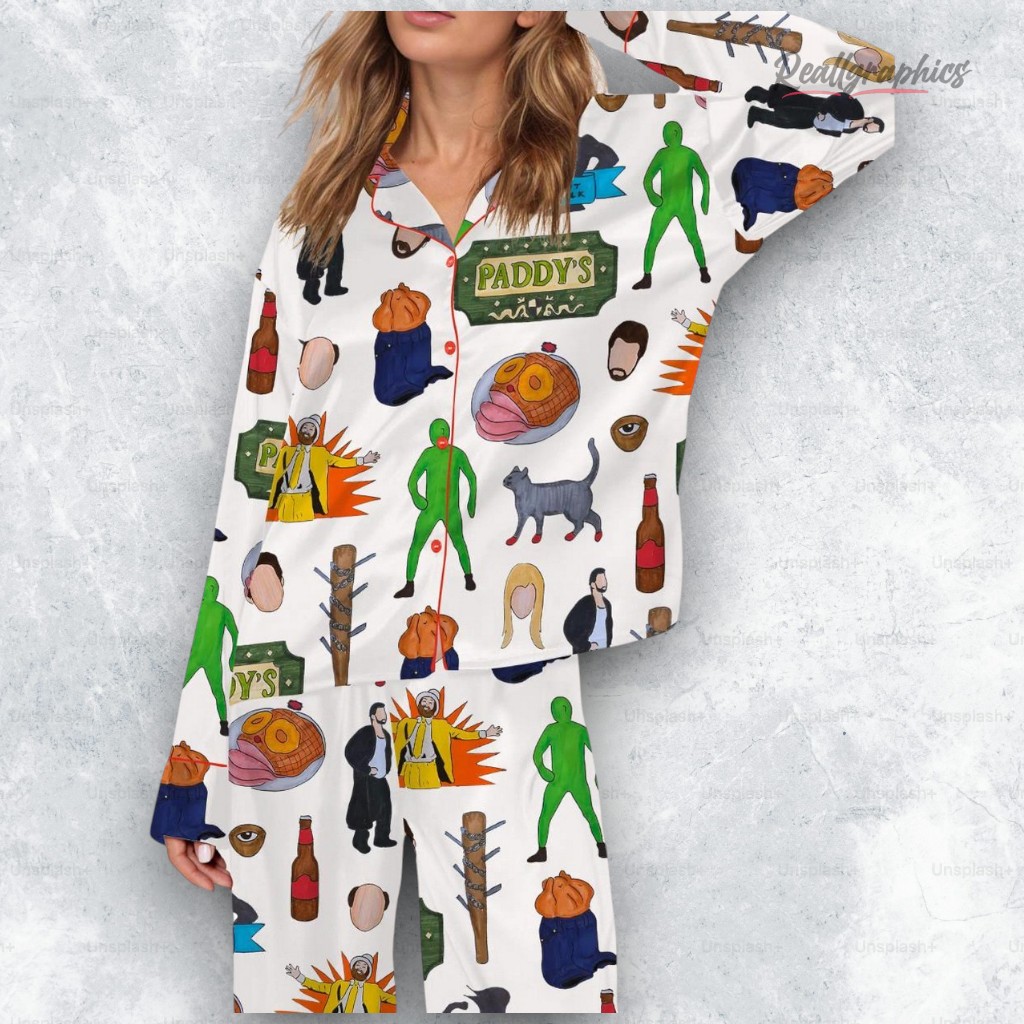 always sunny in philadelphia silky satin pajama set 2 mb9fu9