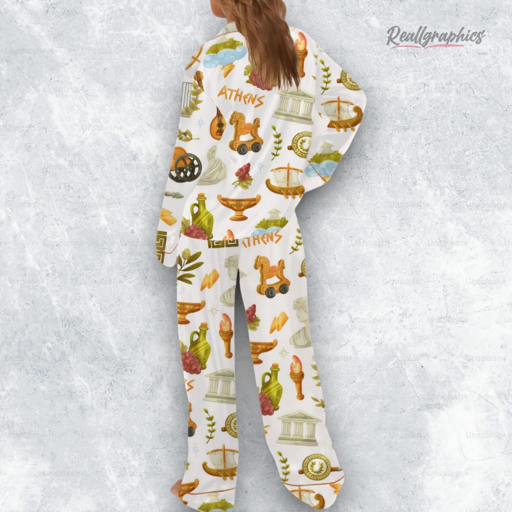 antique greece satin pajama set 2 xotwkq