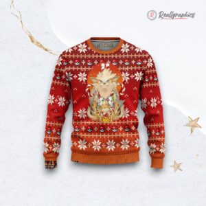 arcanine ugly christmas sweater pokemon xmas ugly sweatshirt sweater 1 ajgqzx