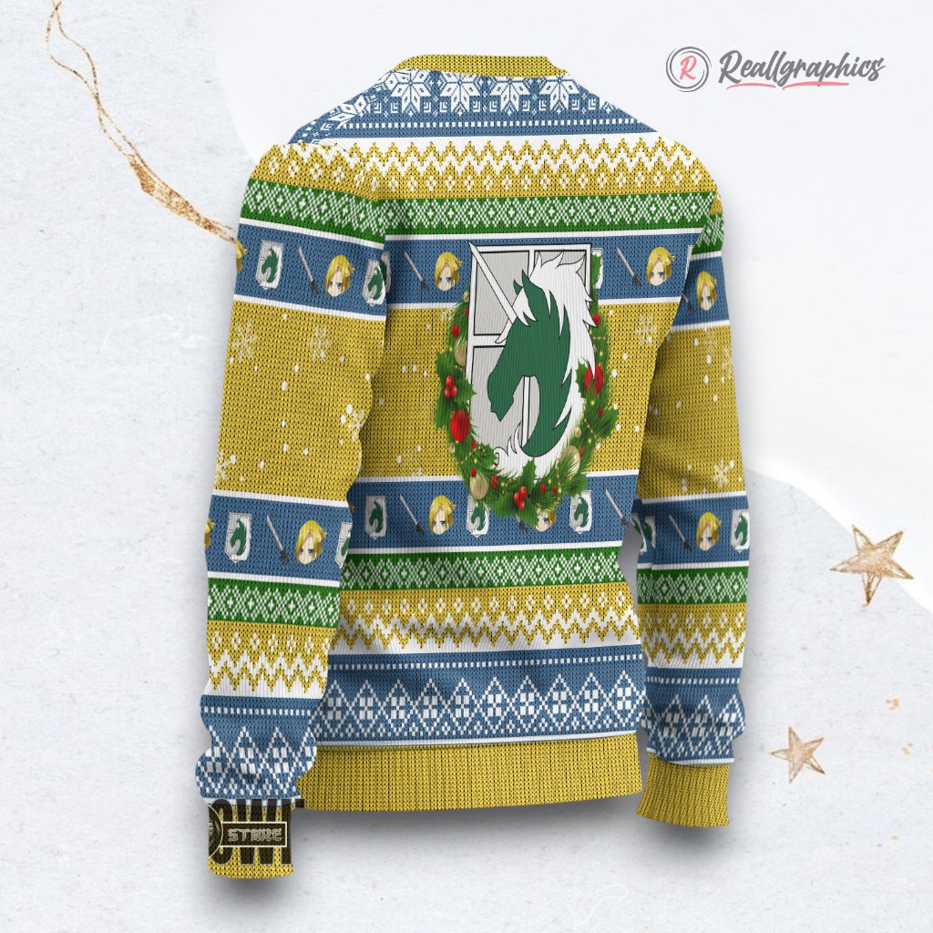 attack on titan ugly christmas sweater annie leonhart custom anime sweatshirt 2 nuq65w
