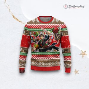 attack on titan ugly christmas sweater eren yeager custom anime sweatshirt 1 wczxni