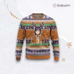 attack on titan ugly christmas sweater sasha blouse custom anime sweatshirt 1 pwjqrs