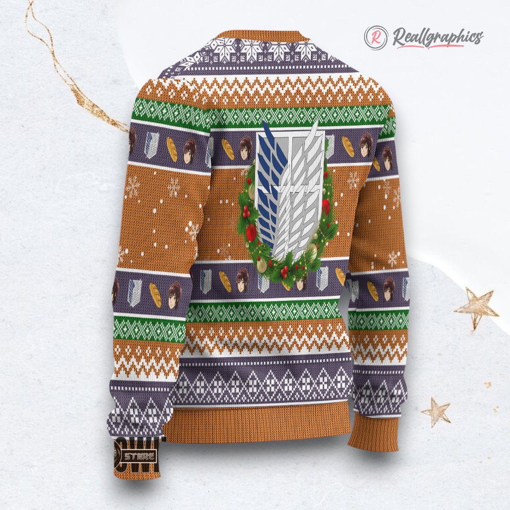 attack on titan ugly christmas sweater sasha blouse custom anime sweatshirt 2 gs5wae