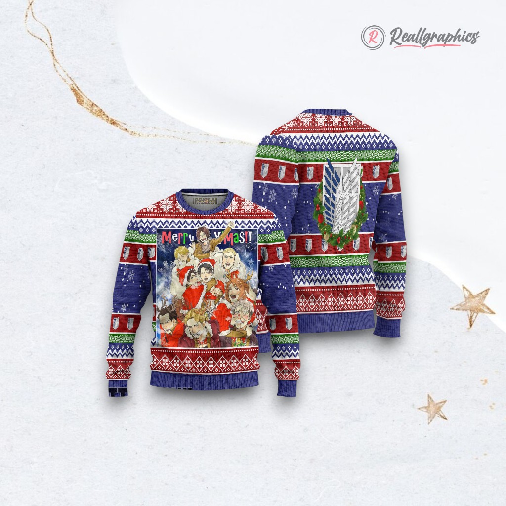 attack-on-titan-ugly-christmas-sweater-scout-regiment-custom-anime-sweatshirt-3_xn01ij attack on titan ugly christmas sweater scout regiment custom anime sweatshirt 3 xn01ij