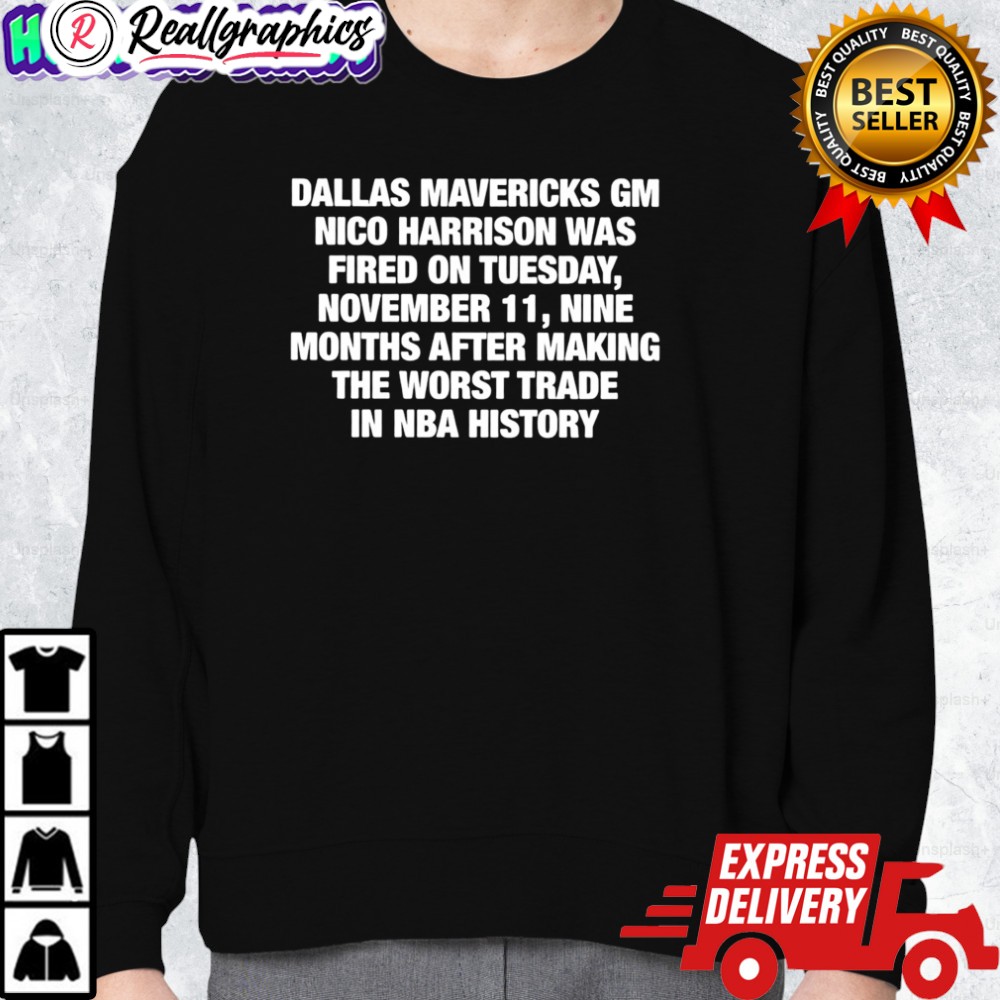 awesome dallas maericks gm nico harrison shirt 2 z4amq1