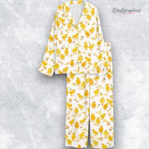 baby chickens cute animals satin pajama set 1 wqh6cp