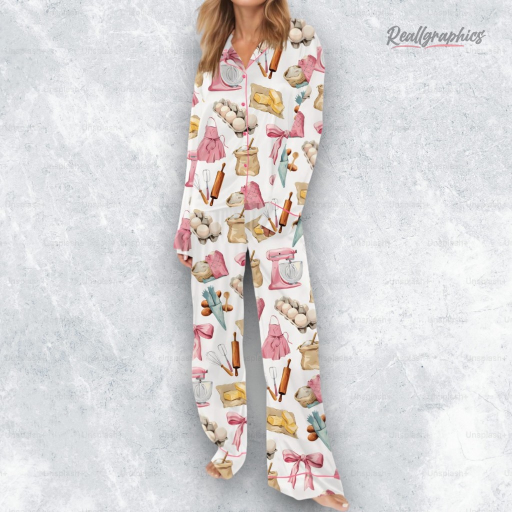 baking coquette satin pajama set 2 tl2xjz