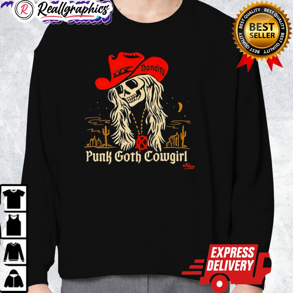 bandita punk goth cowgirl skeleton graphic shirt 2 gy2abo