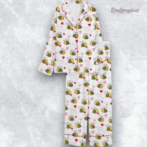 bee kind loe heart valentines day satin pajama set 1 nx1dyl