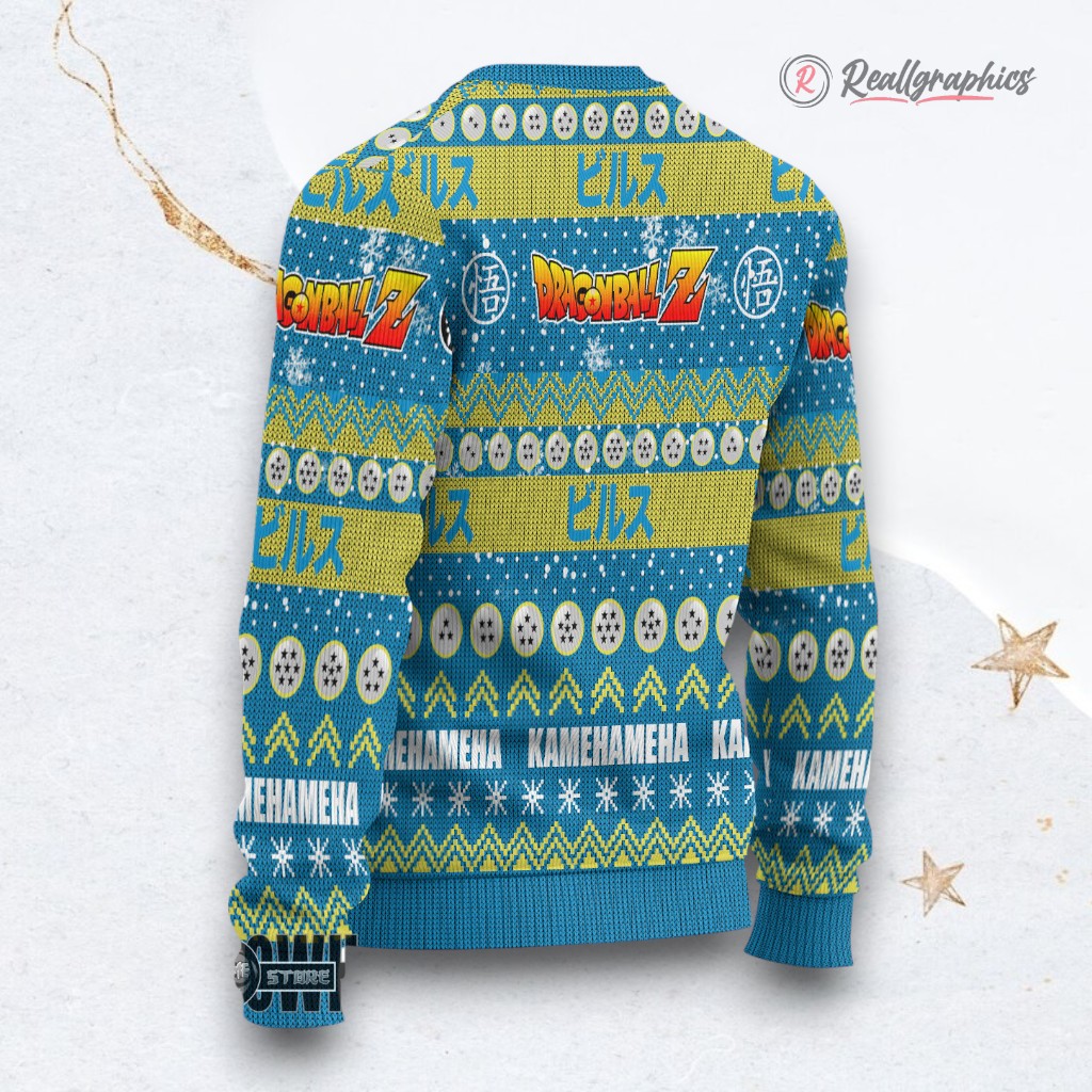 beerus ugly sweater dragon ball z xmas ugly sweatshirt sweater 2 osarlz