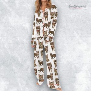 bengal cat satin pajama set 1 u7mpyi