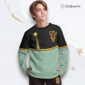 black cloer anime ugly sweater luck voltia uniform cosplay christmas gift 1 pcsvgs