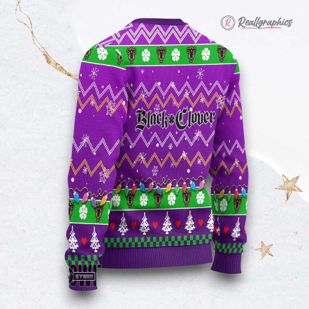 black cloer ugly christmas sweater purple 2 uj057s