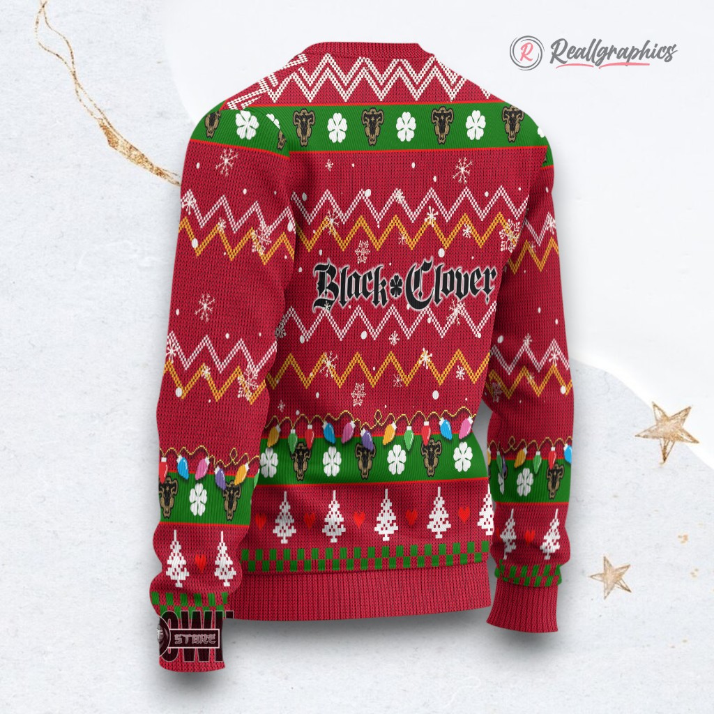 black cloer ugly christmas sweater red 2 duogel