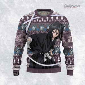 bleach ugly christmas sweater rukia kuchiki custom anime sweatshirt 1 l7g3pf