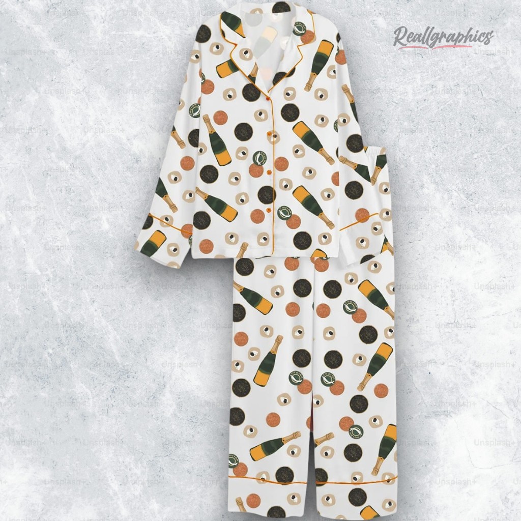 Blinis Bubbly Champagne And Caviar Satin Pajama Set Blinis Bubbly Champagne And Caviar Satin Pajama Set