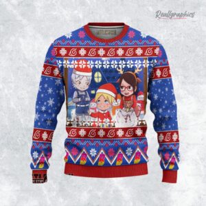boruto chibi ugly christmas sweater blue 1 kjjgrt