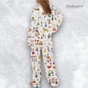 bunnies in the spring garden satin pajama set 1 cm33jq