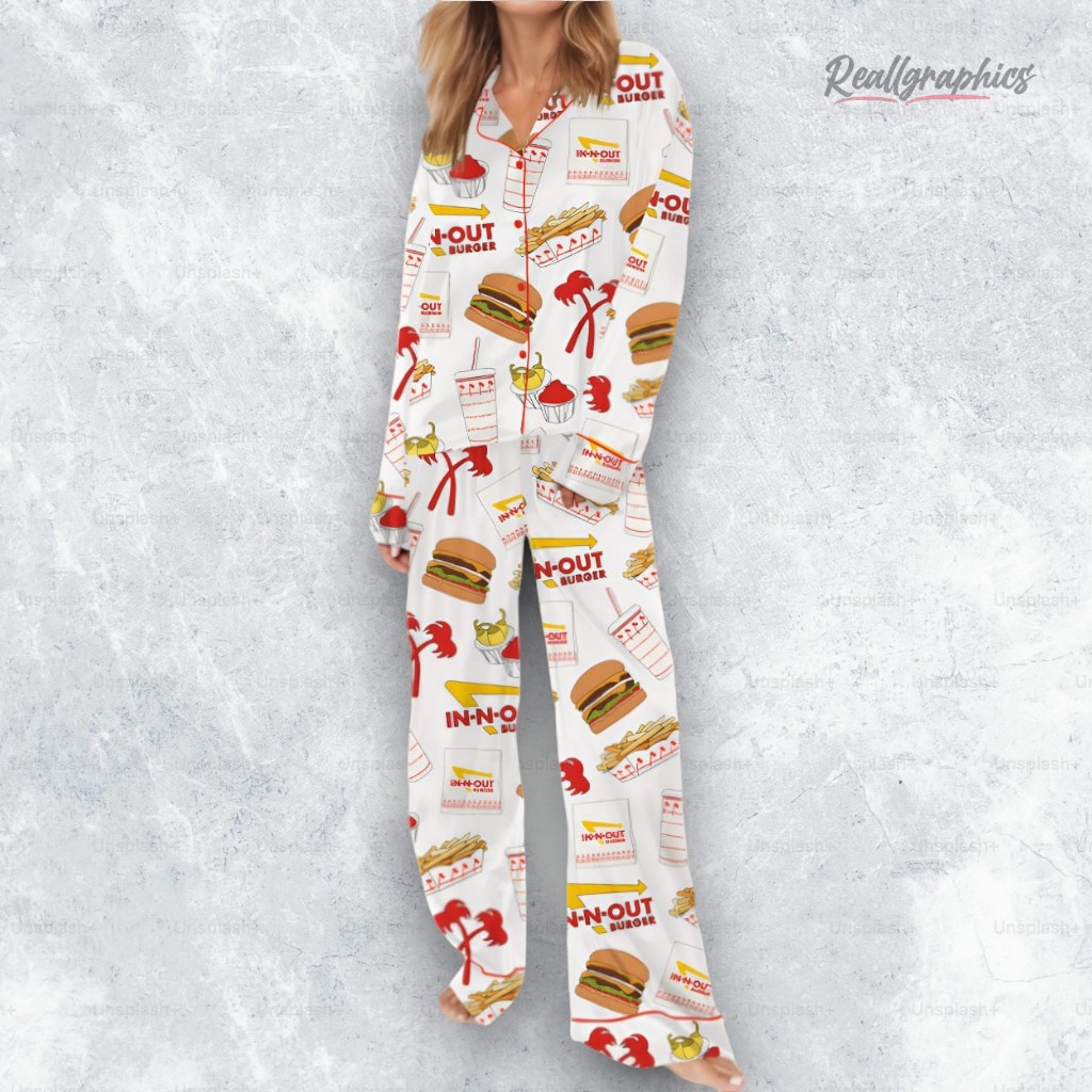 Burger Fast Food Satin Pajama Set Burger Fast Food Satin Pajama Set
