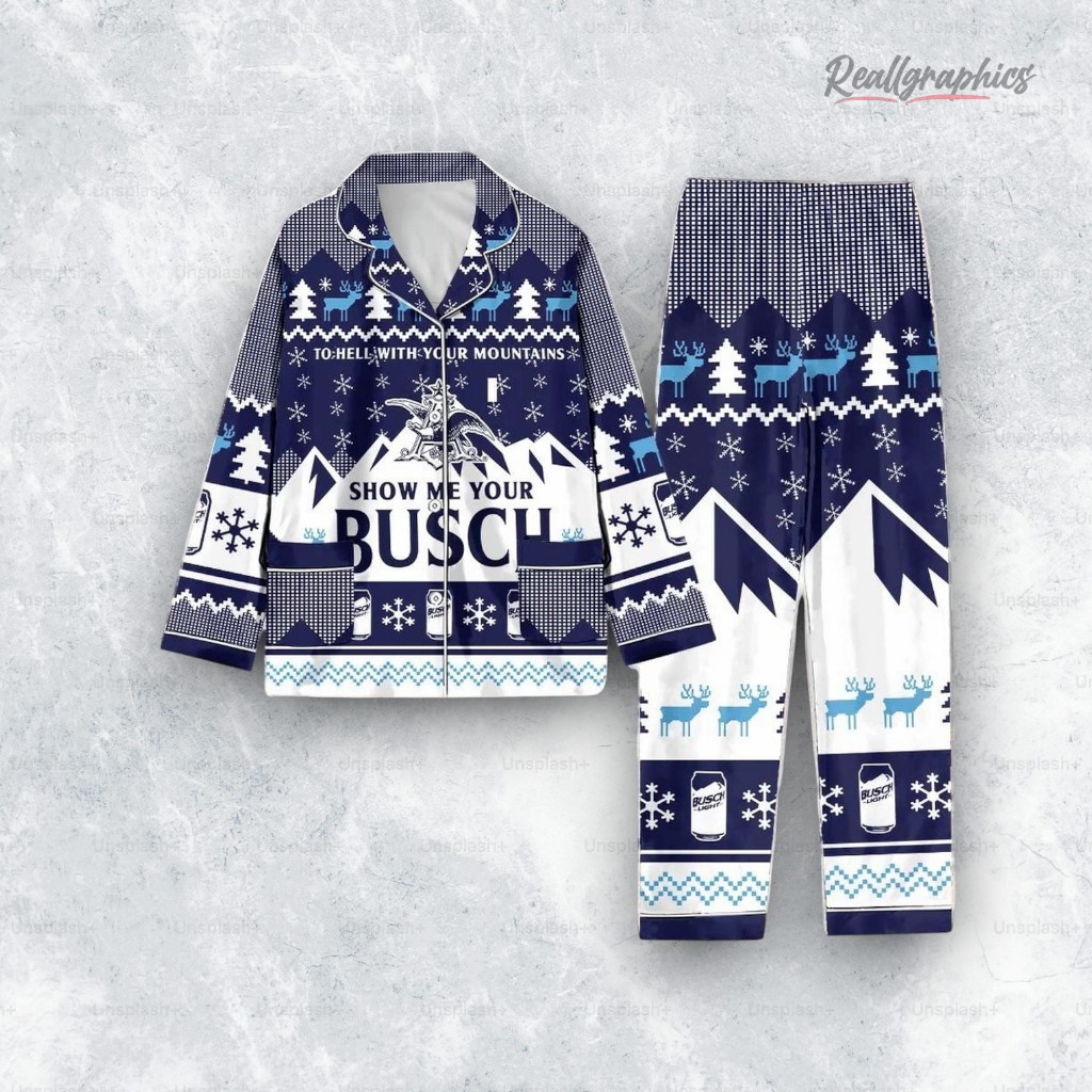 Busch Light Pajamas Christmas Set Busch Light Pajamas Christmas Set