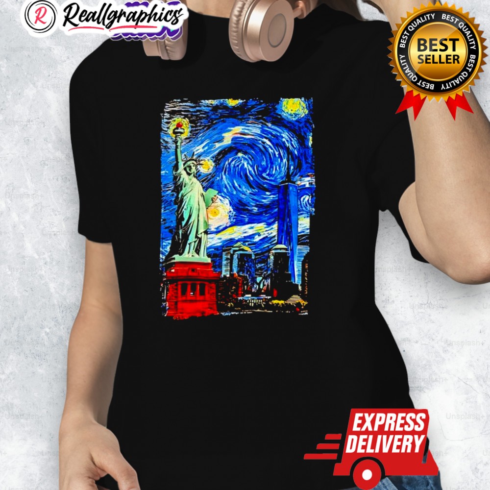 Call Your Mother Statue Of Liberty New York Van Gogh Style Starry Night Shirt Call Your Mother Statue Of Liberty New York Van Gogh Style Starry Night Shirt