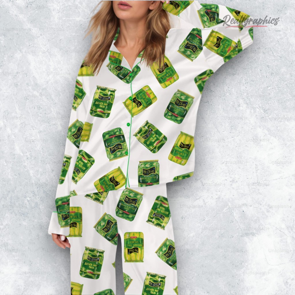 Canned Pickles Satin Pajama Set Canned Pickles Satin Pajama Set